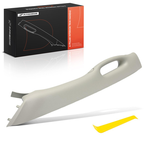 A-Premium Front Left A Pillar Grab Handle Molding Trim - Compatible with 2002-2010 Dodge Ram 1500 2500 3500 4500 5500 Pickup Truck - Replace 1TE75BD1AA, 1TE75TL2AA, 5GR29TL2AF, 5GR29TL2AG