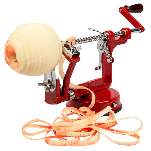 Apple Peeler and Corer, Durable Heavy Duty Chrome Cast Iron, Suction Base