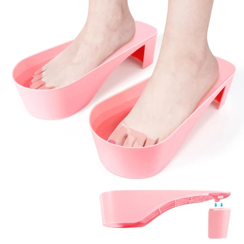 Yokilly Toe Nail Soaking Bowl, 2 PCS Toenails Soak Off Bowl, Shoe Design Foot Bath Soak Tub Bowl, Acetone Proof Pedicure Foot Spa Nail Soaker Bowl(Pink)