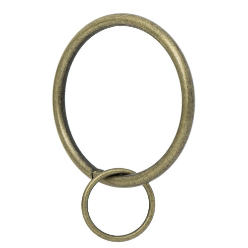 Ivilon Drapery Eyelet Curtain Rings - 2" Ring Loop for Hook Pins, Set of 14 - Antique Brass