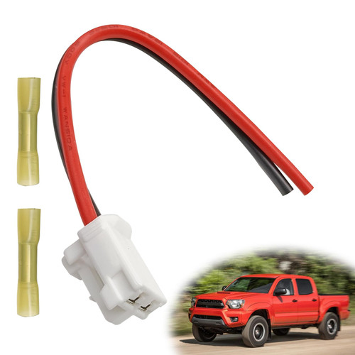 Dunviku Blower Motor Connector Compatible with 2005-2016 T0yota Tacoma Replace OE# 82998-12380 90980-10916, 6 inches 12 Gauge Harness Plug Wire Harness Pigtail Kit with Heat Shrinks Connectors