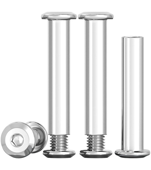 Drenky 10 Pcs Connecting Screw M6 x 35mm, Furniture Screws, 304 Stainless Steel, Cabinet Connector M6 (10 x Furniture Screws, 10 x Sleeve Nuts)