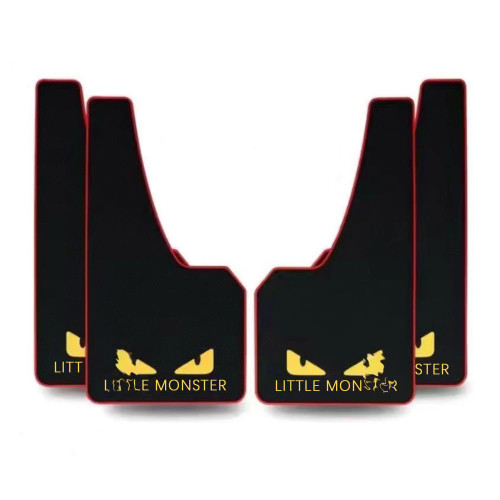 4 pcs Soft Material Automotive Car Mud Flaps Universal Fit Black Splash Guards Rubber mud Guard No Collision Universal 43.5cm23cm0.5cm (LM)