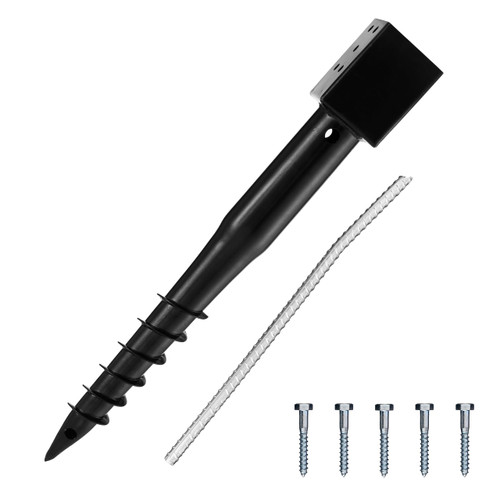 LADECH Premium No Dig Ground Anchor - DIY Screw in Stake - 27 Inch - Fits Standard 4x4 Post - Great for Mailbox and Fence Posts (Set of 1)
