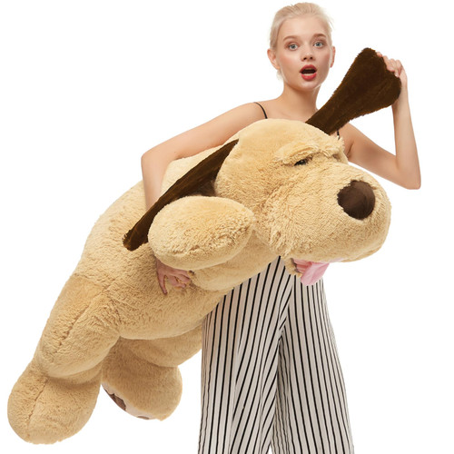 MaoGoLan 51" Giant Dog Plush, Life Size Large Stuffed Animal Dog, Fluffy and Cuddly Stuffed Puppy Stuffed Animal Throw Pillow Toy Birthday for Girls Kids MaoGoLan 51" Giant Dog Plush, Life Size Large Stuffed Animal Dog, Fluffy and Cuddly Stuffed Puppy Stuffed Animal Throw Pillow Toy Birthday for Girls Kids