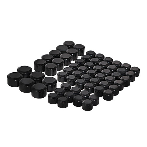 Motorcycle Bolt Covers Head Bolt Toppers Caps Black Kit for Harley 2017-2023 Touring Road King Street Glide Road Glide 2018-2023 Softail (All Black)