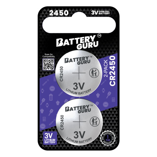 Car Key Battery for Toyota Tundra (2022-2024 Tundra Smart Key Batteries CR2450 3V Pack of 2)