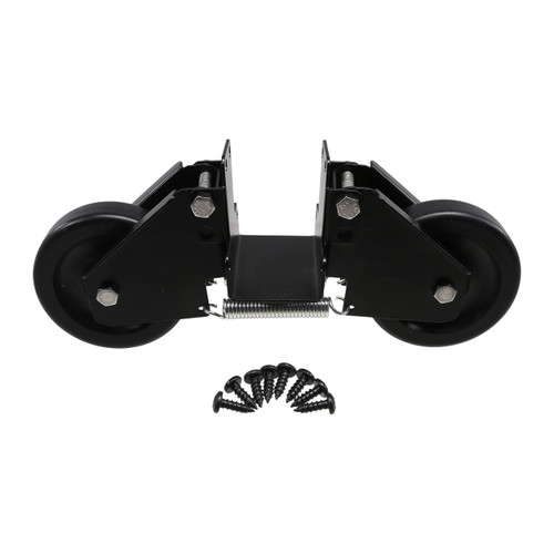 Plum Fittings Heavy Duty Double 4" Roller Gate Wheels for Vinyl Fence Gates Up to 2" Wide