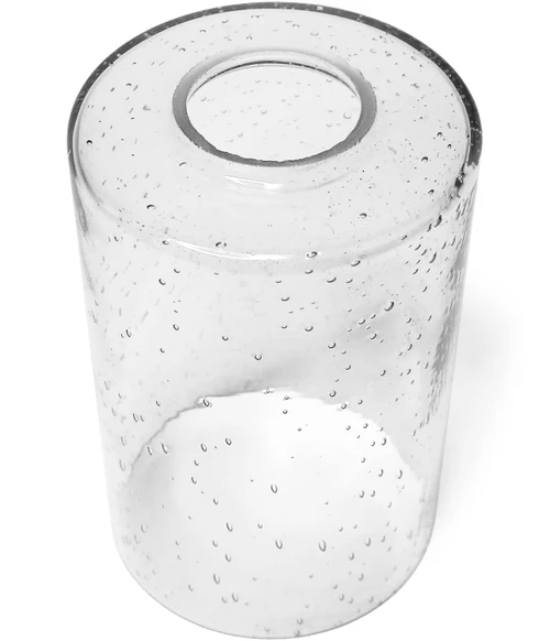 Clear Bubble Seeded Glass Shade, Cylinder Glass Lamp Shade Light Fixture Replacement Glass Globe with 1-5/8-Inch Fitter Opening, Diameter 3.9”Height 5.9"