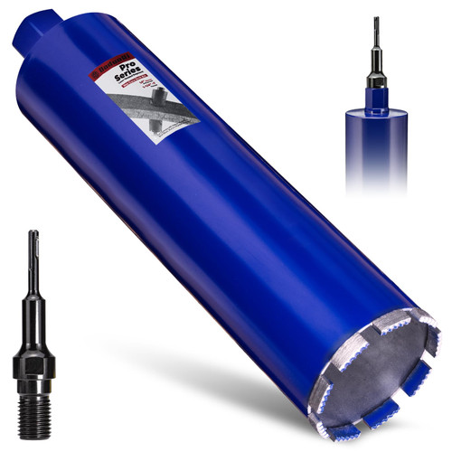 DaduoRi 4" Concrete Core Drill Bit with SDS Plus Adapter (1-1/4"-7 Thread) - 14" Cutting Depth & Upgraded Welded Teeth Core Bits for Concrete with Rebar, Brick, Masonry,Stucco,Mortar,Wet Coring