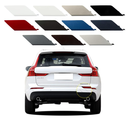 Goholy Car Rear Bumper Tow Hook Cover Compatible with Volvo XC60 2018 2019 2020 2021 Trailer Cover Cap 31449210 398490342 Small Lid Towing Eye Cap Crystal White Right Passenger Side