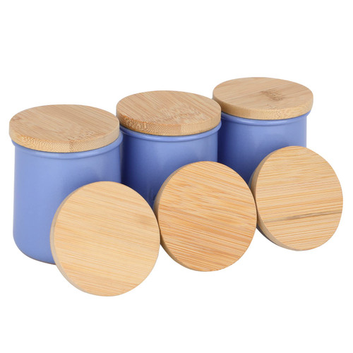 La Fermiere Yogurt Jar lids- 6PC Bamboo Jar Lids for La Fermiere Yogurt Jars,Compatible La Fermiere yogurt, Jar Lids with Silicone Sealing Rings for Mouth Jars Glass Storage Lids,100% Fit & Airtight