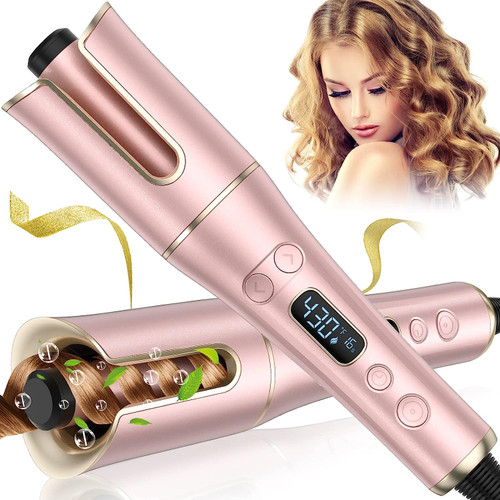 Automatic Curling Iron, Auto Hair Curler Wand with 4 Temperatures & 3 Timers & LCD Display, Curling Iron with 1" Large Rotating Barrel, Dual Voltage Auto Shut-Off Spin Iron for Hair Styling Automatic Curling Iron, Auto Hair Curler Wand with 4 Temperatures & 3 Timers & LCD Display, Curling Iron with 1" Large Rotating Barrel, Dual Voltage Auto Shut-Off Spin Iron for Hair Styling