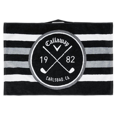 Callaway Golf 16X24 Cart Towel, Black/White/Charcoal
