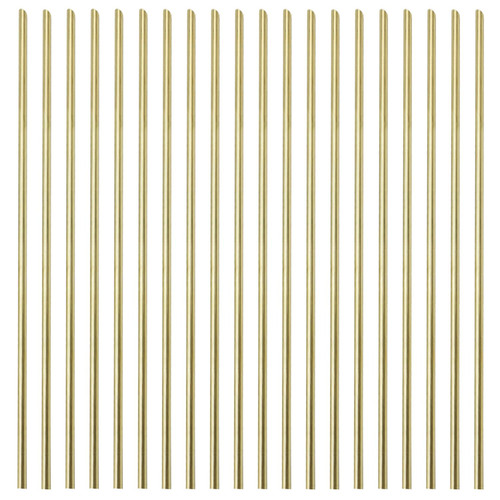 20PCS 1/8 inch Solid Round Brass Rod Lathe Bar Stock Kit for DIY Craft Tool, 3.2mm / 1/8 inch in Diameter 12 inch in Length