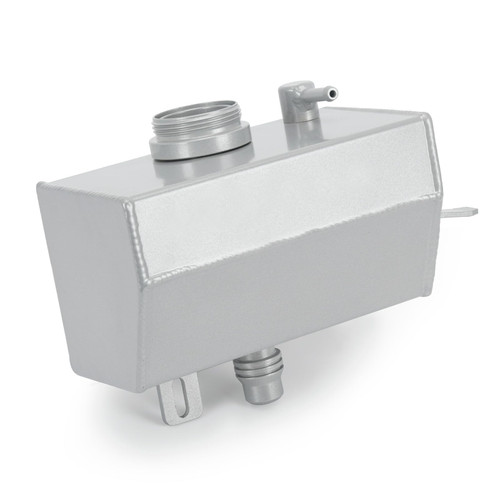 PQY Aluminium Front Engine Coolant Expansion Reservoir Tank Compatible with Wrangler JL JLU 2018+& Gladiator JT 2020+ 2.0&3.6L (silver)
