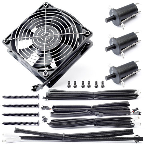 Lisnhlin 9904190040 Fan and Lid/Door Switch Kit Compatible with Masterbuilt Gravity Series 560 800 1050 Digital Charcoal Grill and Smoker Combo, Replaces Part Numbers 9904190041 9904190045