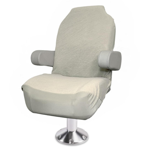 SKIPPER SEAT Boat Seat Cover - Microfiber, Quick-Dry, Universal Fit, Stylish Solid Grey Design for Captain's Chairs, Pontoon Towel Seat Covers SKIPPER SEAT Boat Seat Cover - Microfiber, Quick-Dry, Universal Fit, Stylish Solid Grey Design for Captain's Chairs, Pontoon Towel Seat Covers