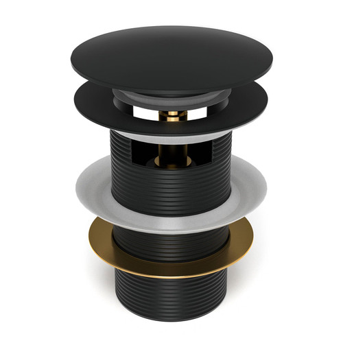 Fibetter Pop-up Drain for Freestanding Tub, Black Free Standing Bathtub Drain Stopper Fits Most Freestanding Tubs, CUPC Certification (Matte Black)