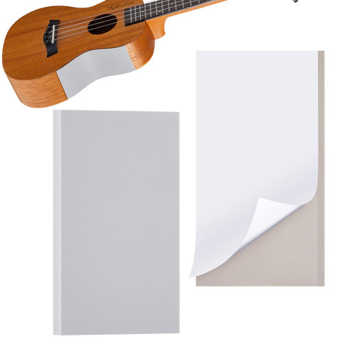 Lukmaa 2 Pcs Guitar Non Slip Pad Keep Guitar from Sliding Accessories Self Adhesive Silicone Pads Aid for Beginners Keep Your Instrument in Place, Light Gray