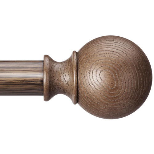 BRIOFOX Walnut Wood Curtain Rods for Windows 72 to 144 Inch(6-12ft) - 1'' Diameter Heavy Duty Curtain Rods with Imitation Wood Grain Pattern Finials,Adjustable Decorative Curtain Rods Set,28-144''