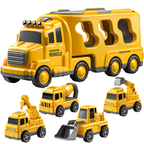 Construction Trucks Toddler Boy Toys Cars for Toddlers 1-3 - Kids Toys for 3 4 5 6 Years Old Boys Transport Vehicle Carrier Truck, Car Toys Set for Age 3-9, Christmas Birthday Gifts Construction Trucks Toddler Boy Toys Cars for Toddlers 1-3 - Kids Toys for 3 4 5 6 Years Old Boys Transport Vehicle Carrier Truck, Car Toys Set for Age 3-9, Christmas Birthday Gifts