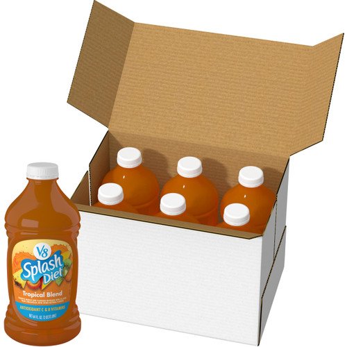 V8 Splash Diet Tropical Blend Diet Juice Drink, 64 Ounce Bottle (Pack of 6)