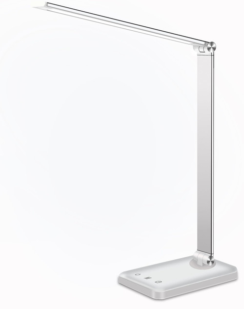 AFROG Multifunctional LED Desk Lamp with USB Charging Port, 5 Lighting Modes,5 Brightness Levels, Sensitive Control, 30/60 min Auto Timer, Eye-Caring Office Lamp，8W，5000K