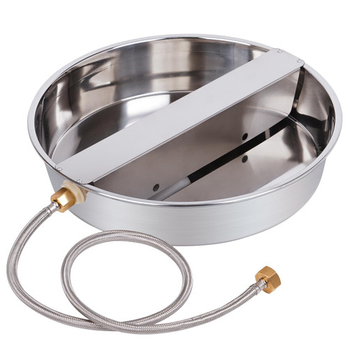 KHEARPSL Automatic Dog Water Bowl Dispenser Large Breed Outdoor Stainless Steel Pet Waterer with Float Valve Auto Fill Dog Waterer for Large Dogs Cats Chicken Livestock
