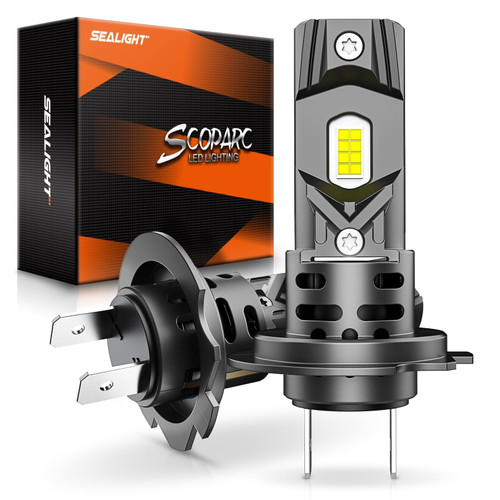 SEALIGHT H7 Fog Bulbs 100000LM S2 Series Wireless H7 Fog Lights, 6500K 1:1 Real Size Easy Installation, No Adapter Required, ATV Prioritized 10 Years Lifespan- Pack of 2