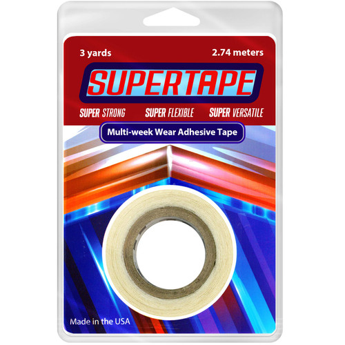 SuperTape 3/4 inch wide X 108 inch long of Double Side Adhesive w/plastic storage case SuperTape 3/4 inch wide X 108 inch long of Double Side Adhesive w/plastic storage case