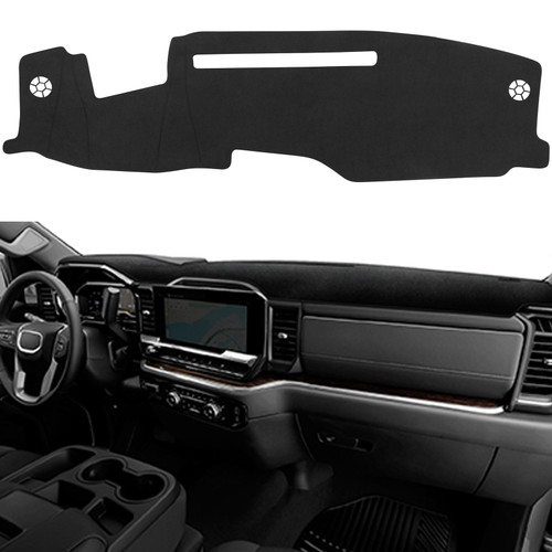 DWKJMYCP Dash Cover for 2022-2024 2025 2026 Chevy Silverado/GMC Sierra 1500 Dash Cover Mat Accessories 2024 2025 2026 Silverado/Sierra 2500HD 3500HD Non-Slip Center Console Protector Mat