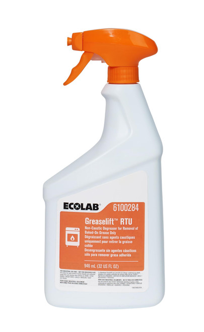 Ecolab Greaselift RTU Non-Caustic Degreaser - 32 FL OZ Spray Bottle