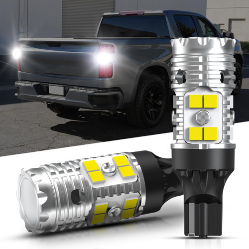 LASFIT 921 W16W LED Reverse Backup Light Bulbs for 2014-2022 2023 2024 2025 2026 Silverado 1500 2500 3500 HD, 6000K Cool White Super Bright OEM Replacement, 2 pcs