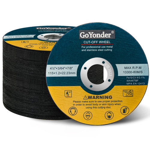 GoYonder 25 Pack 4 1/2 Cutting Wheels for Metal,Stainless Steel,4.5" x 0.045 x 7/8 Ultra Thin Cut-Off Wheel for Angle Grinders-Blue