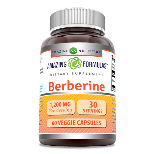 Amazing Formulas Berberine Supplement | 1200 Mg per Serving | Veggie Capsules | Non-GMO | Gluten-Free | Made in USA (60 Count, 1 Pack) Amazing Formulas Berberine Supplement | 1200 Mg per Serving | Veggie Capsules | Non-GMO | Gluten-Free | Made in USA (60 Count, 1 Pack)