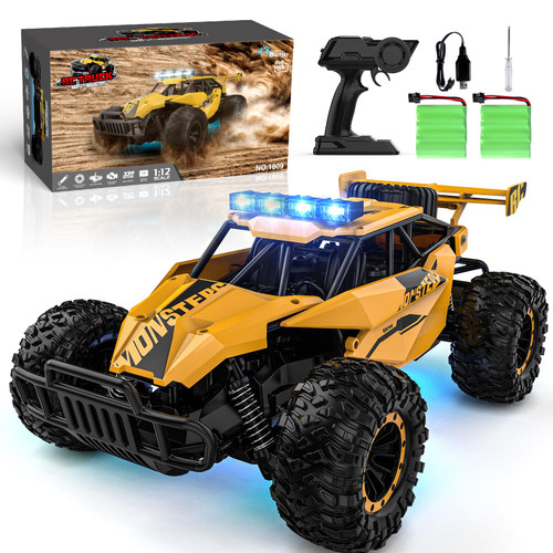 Bluejay Remote Control Car - 2.4GHz High Speed 33KM/H RC Cars Toys, 1:12 Monster RC Truck Off Road Hobby Toys with LED Headlight and Rechargeable Battery Gifts for Adults Boys 8-12 Kids Bluejay Remote Control Car - 2.4GHz High Speed 33KM/H RC Cars Toys, 1:12 Monster RC Truck Off Road Hobby Toys with LED Headlight and Rechargeable Battery Gifts for Adults Boys 8-12 Kids