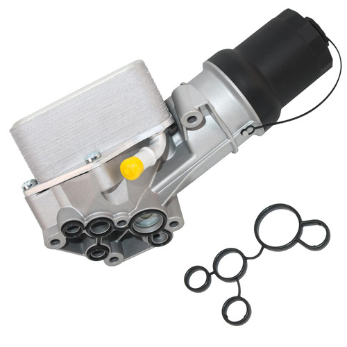 XUNUOPARTS 2.5L Aluminum Oil Cooler Filter Assembly Compatible with 2010-2014 Volkswagen Golf 2012-2014 Volkswagen Passat Replace# 07K115397D 07K115397A 07K115397B