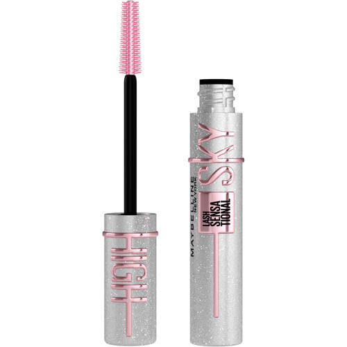 Maybelline Lash Sensational Sky High Glitter Mascara, Diamond Effect Eye Makeup for Lashes and Brows, Washable, Space Diamond, 1 Count