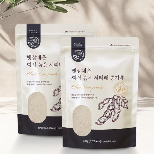 (Sunshine-filled) Sunlight City Steamed and Roasted Black Soybean Powder 500g x 2 Packs