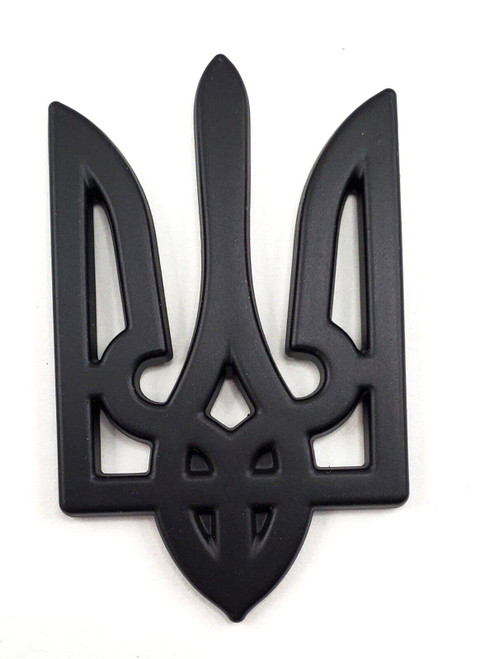 Black Tryzub Ukraine Ukrainian Trident Emblem Decal 3D Sticker 2.5"