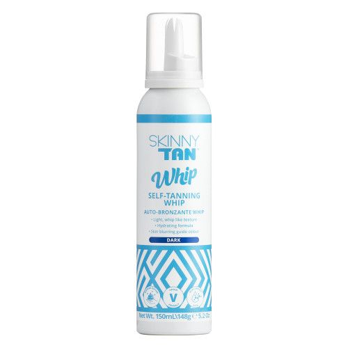 Skinny Tan Self-Tanning Whip - Nourishing Glow Self Body Tanner - Self Tan with Hyaluronic Acid, Superfoods, and Vitamin E - Dark - 5 oz