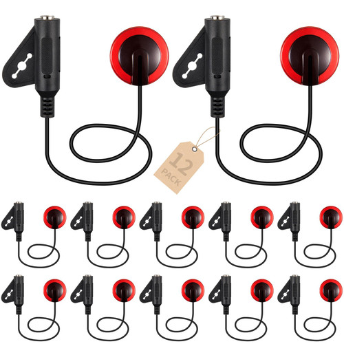Piezo Contact Microphone Pickups for Guitar, Violin, Viola, Cello, Banjo, Ukulele, Mandolin and More (12 Pack)