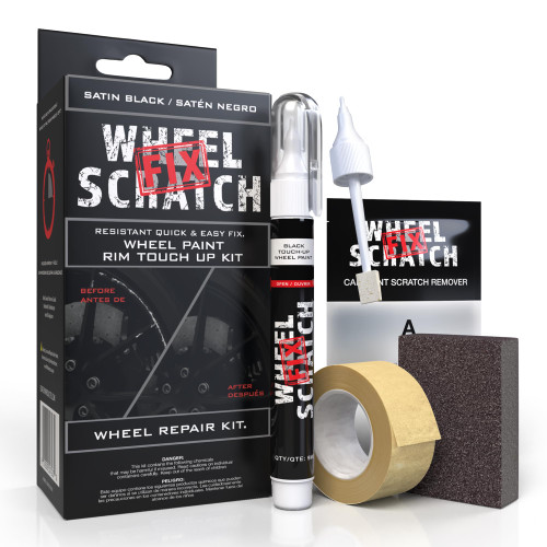 Wheel Scratch Fix® Matte Black Rim Touch Up Paint, Wheel Scratch Repair Kit
