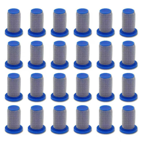 24-Pack 8079-PP-50 Sprayer Tip Strainer for TeeJet Nozzles, 50 Mesh Stainless Steel Filter Screens to Prevent Clogging - Compatible with AIXR, QJ, SJ Series