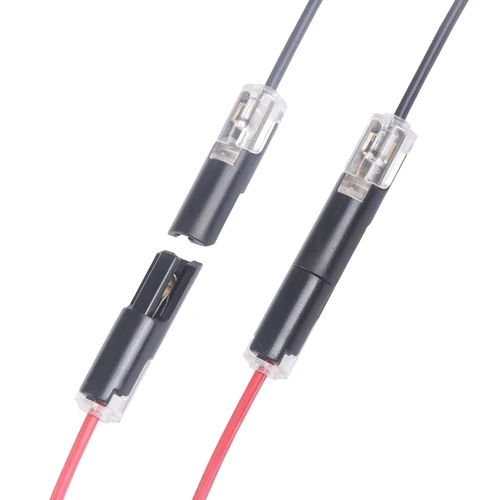 Brightfour Quick Disconnect Wire Connectors, Secure Low Voltage Wire Connector for 16-18 AWG, 12v Solderless Wire Connectors 1 Wire, 12 Pairs