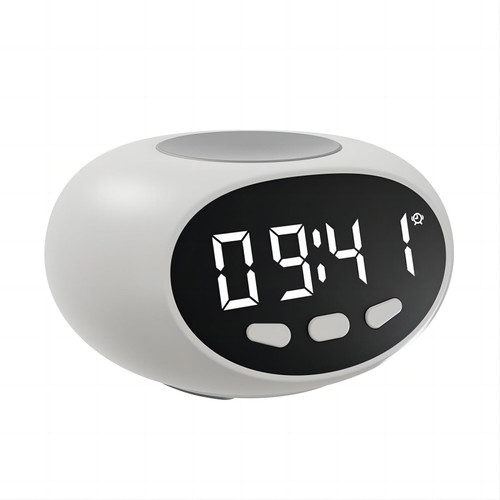 Kihajo Talking Alarm Clock - Extra Loud Time and Date - Talking Clock for Kids, Elderly, Dementia, Hearing or Visually Impaired Seniors - Easy to Use Speaking Clock（White）
