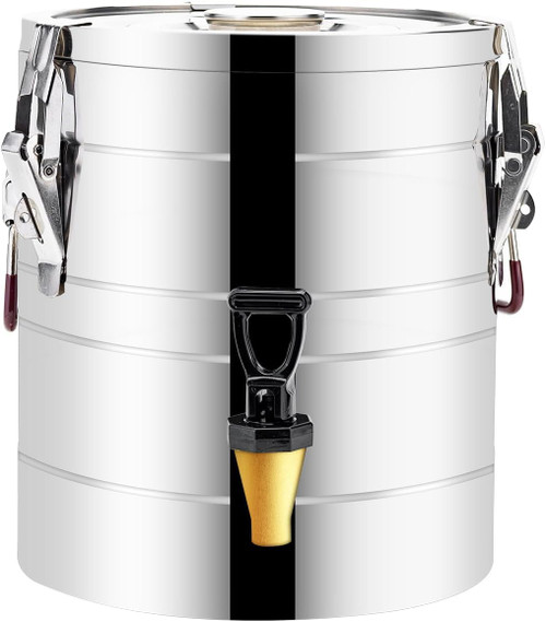 VorChef Stainless Steel Insulated Beverage Dispenser,Cold and Hot Drink Dispenser 5.28-Gallons 20 Liters Water Dispenser