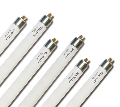 Accway 6pack F21T5/830 21Watt 34 inch Fluorescent Light Bulb, T5 3000K Soft White Linear Tube, F21T5/21W/830 Warm White Replacement for Under Counter Fixture