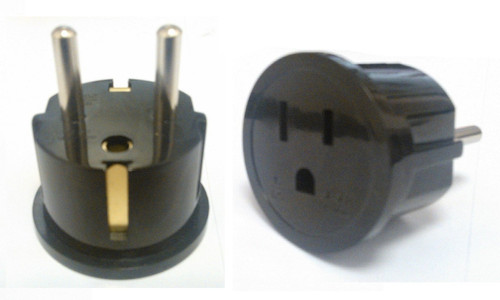 Ckitze USA/Asia/Australia to Europe, Germany, France, Russia Plug Adapter – 2 Pack - Type E/F Schuko Grounded American to European Plug Adaptor for Mobile Cell Phone, Laptop, Tablet Chargers